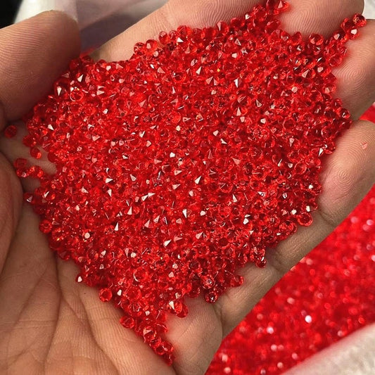 Red 3mm Pointback Crystals