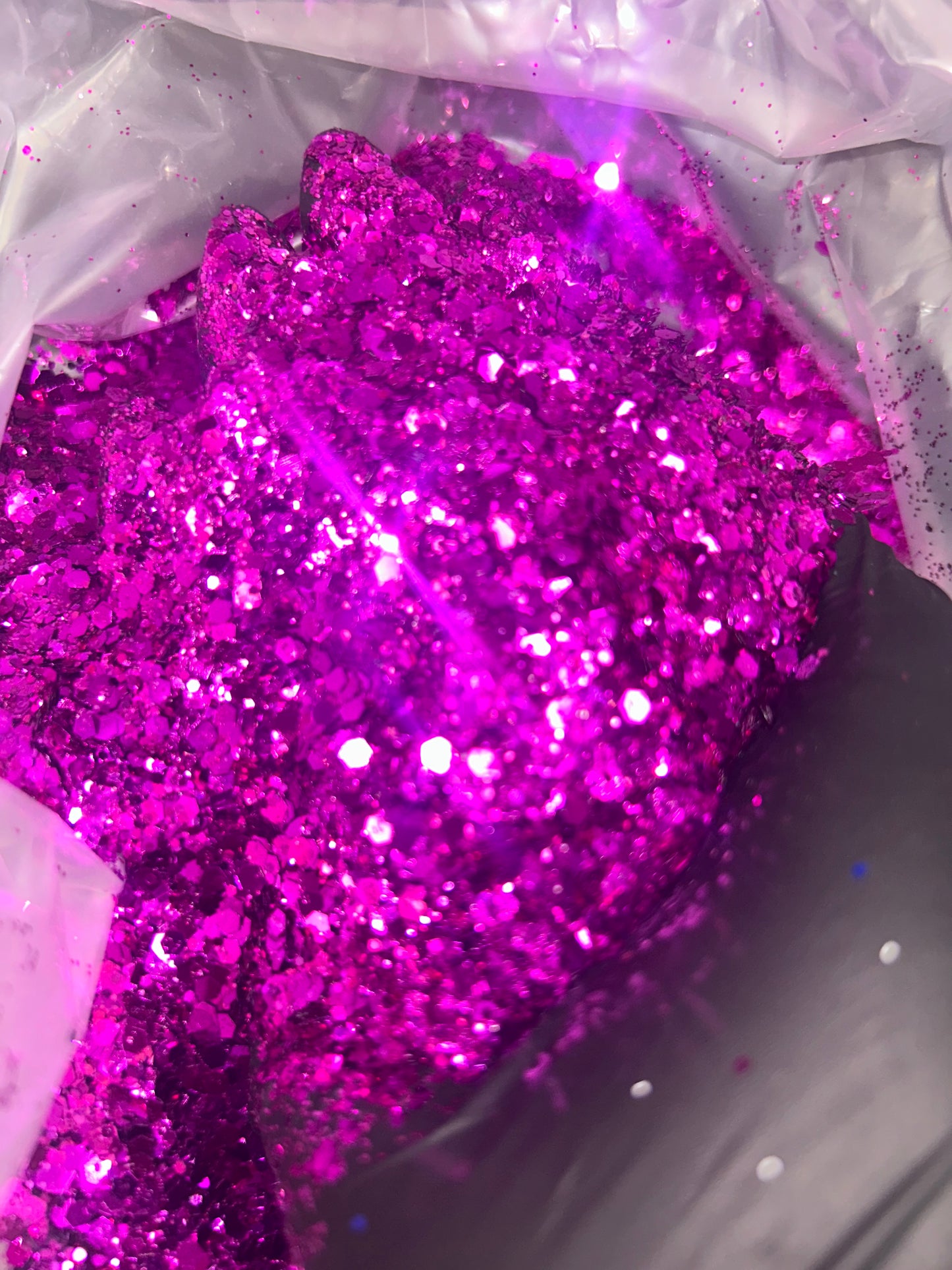 Purple Fuchsia Metallic Chunky Glitter