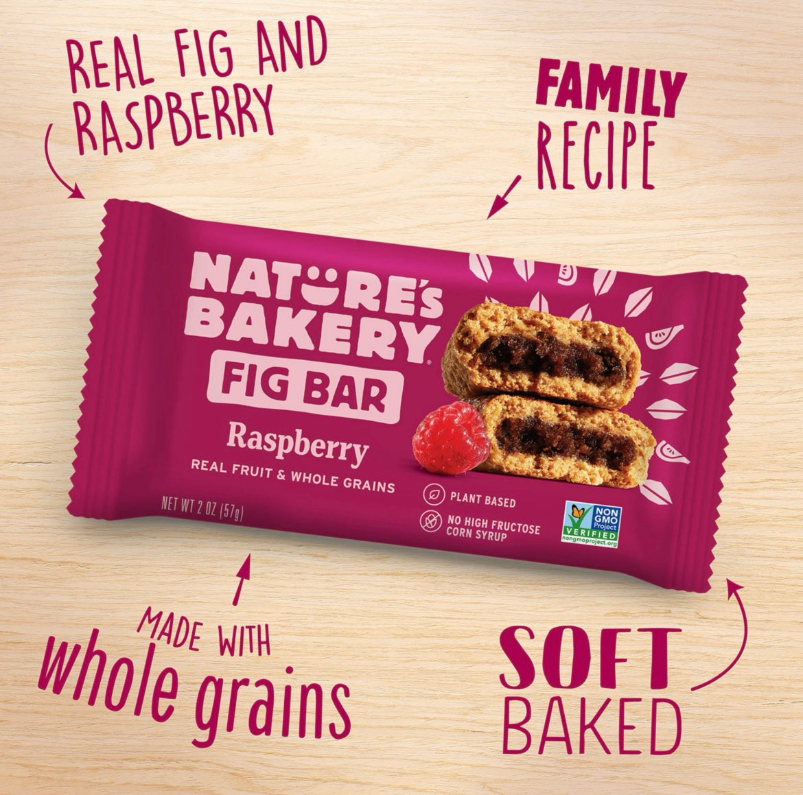 Raspberry Natures Bakery Fig Bar