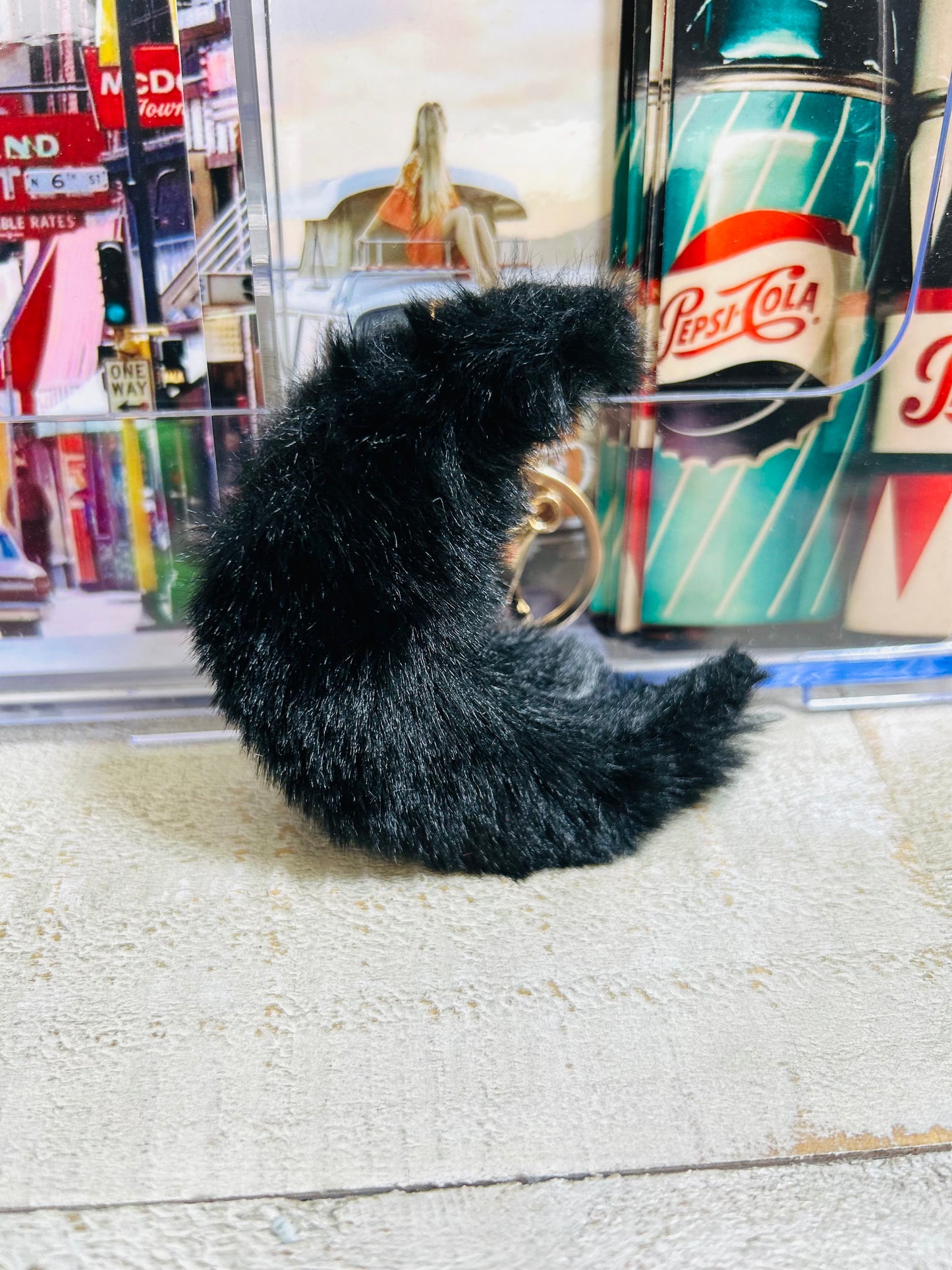 π Lunar Glow Pom Keychains