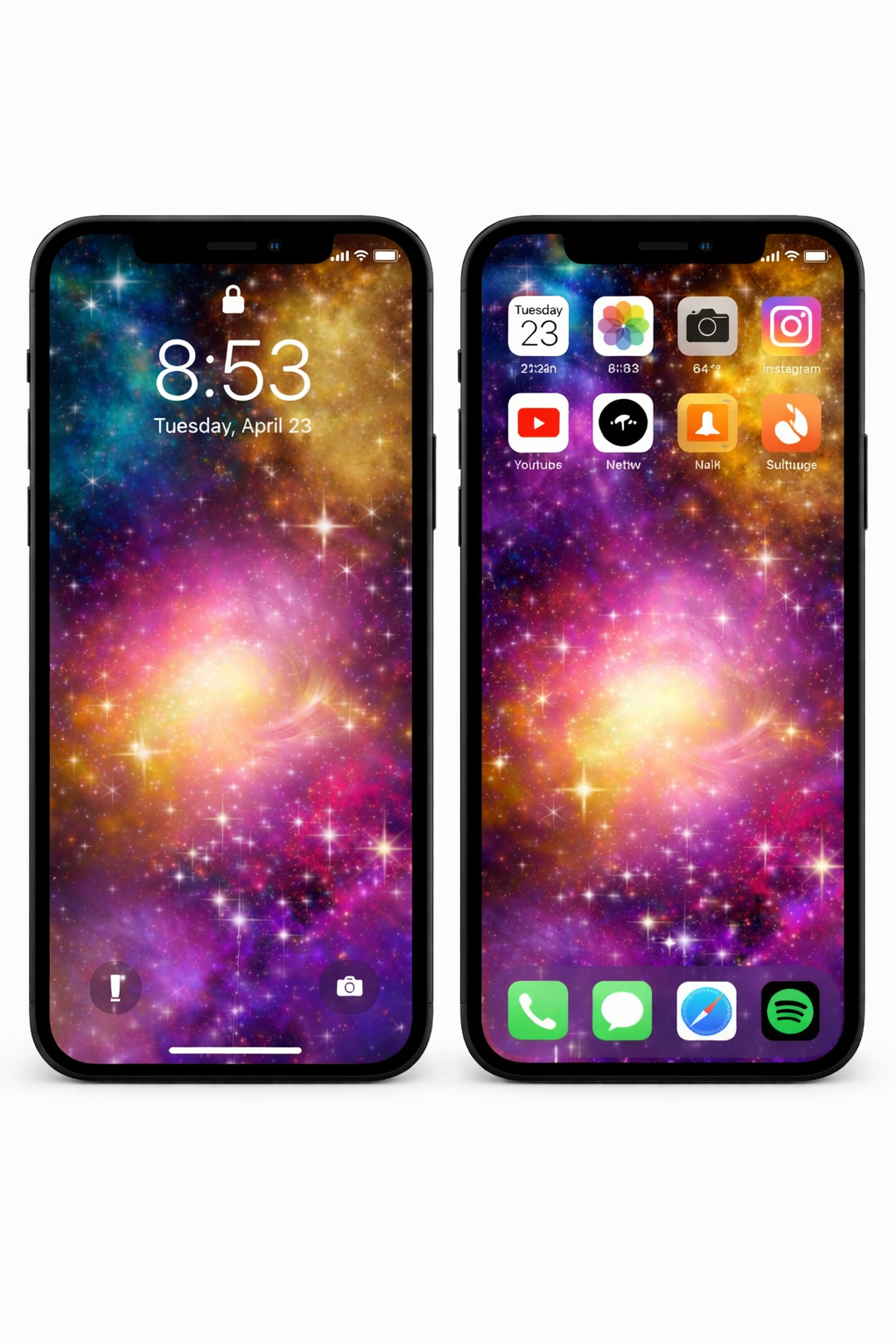 Cosmic Bloom Wallpaper — Digital Download