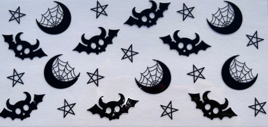 Gothic Moon & Bat UV DTF Wrap
