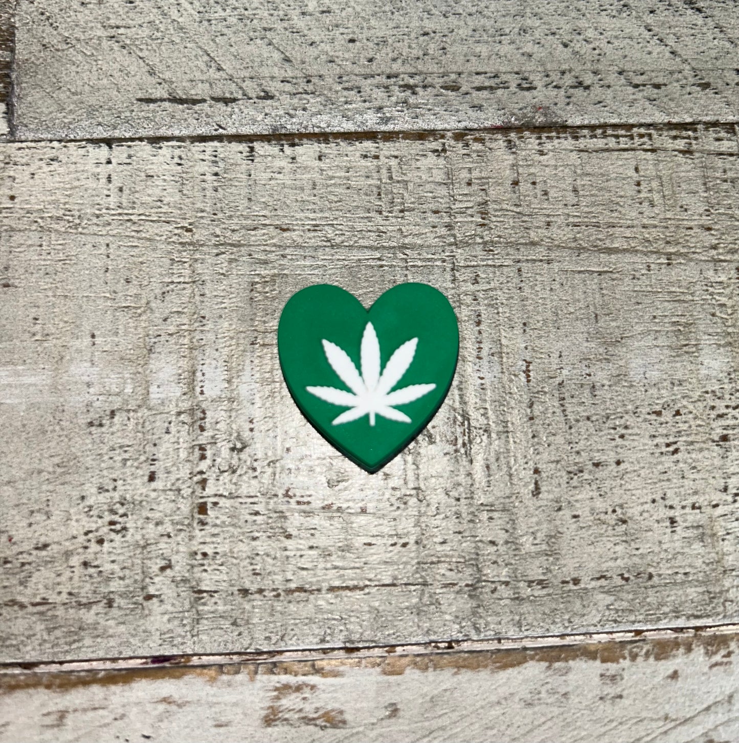 Cannabis Heart Shoe Charm