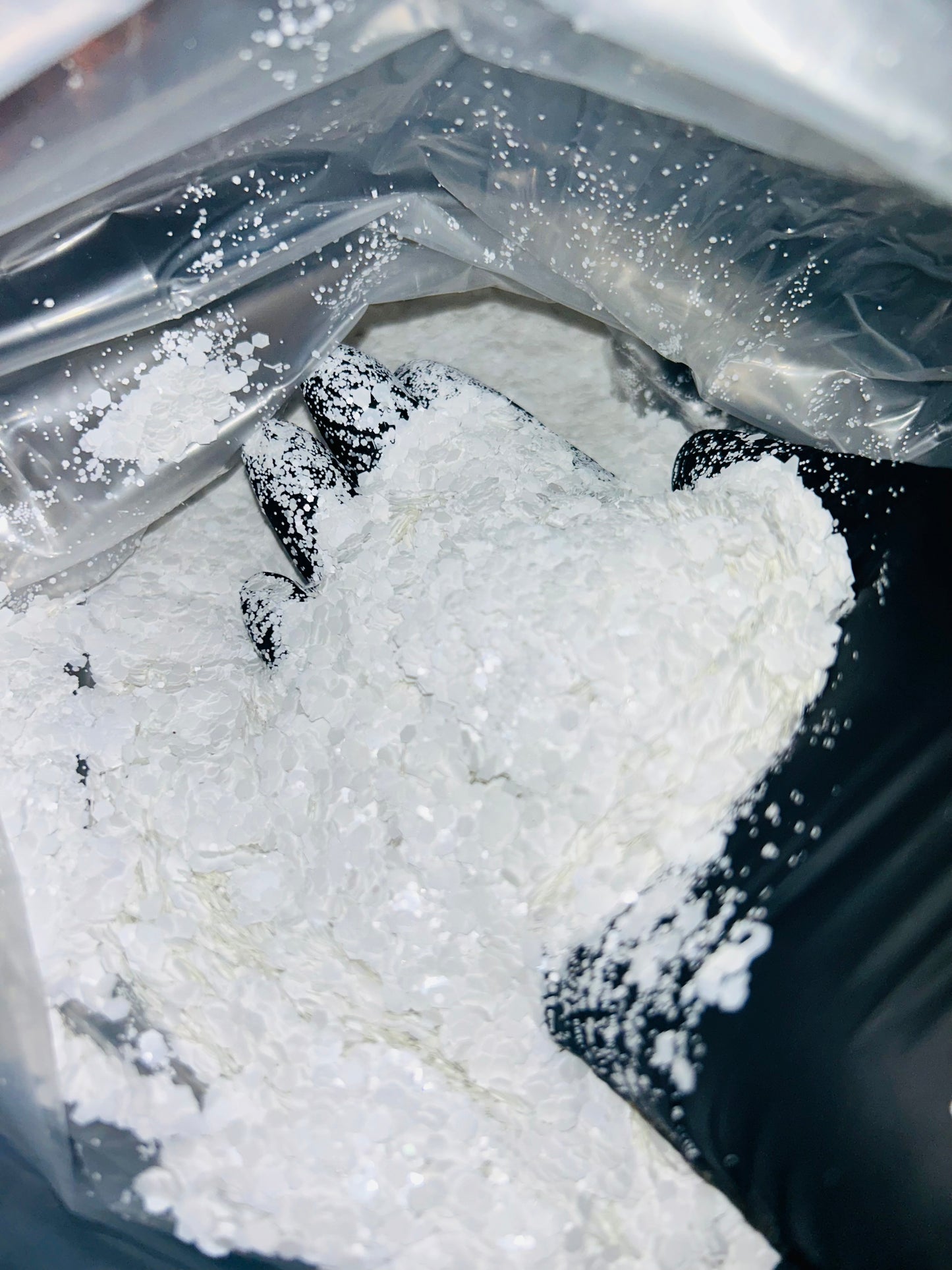 White Metallic Chunky Glitter