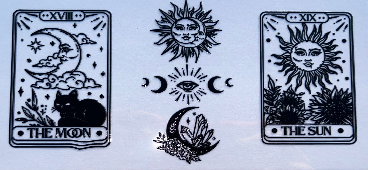 Sun & Moon Tarot UV DTF Wrap