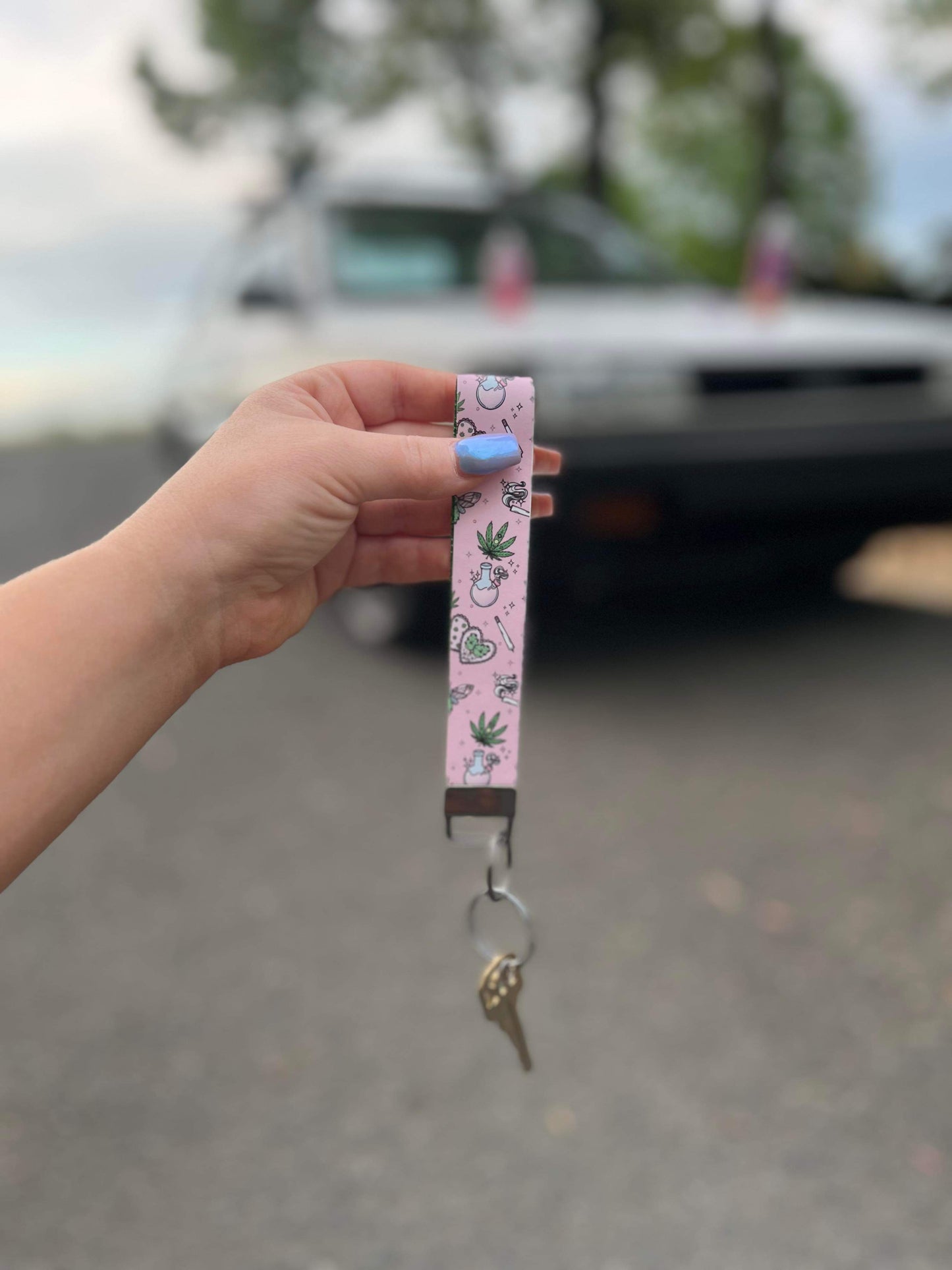 Pretty High Pink Faux Leather Wristlet