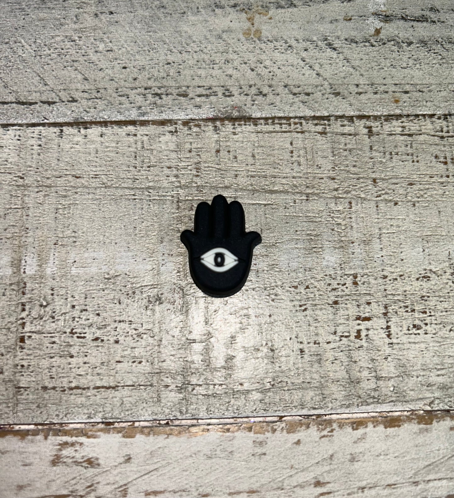 Black Hamsa Shoe Charm
