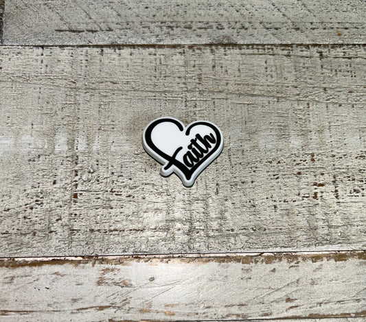 Faith Heart Shoe Charm