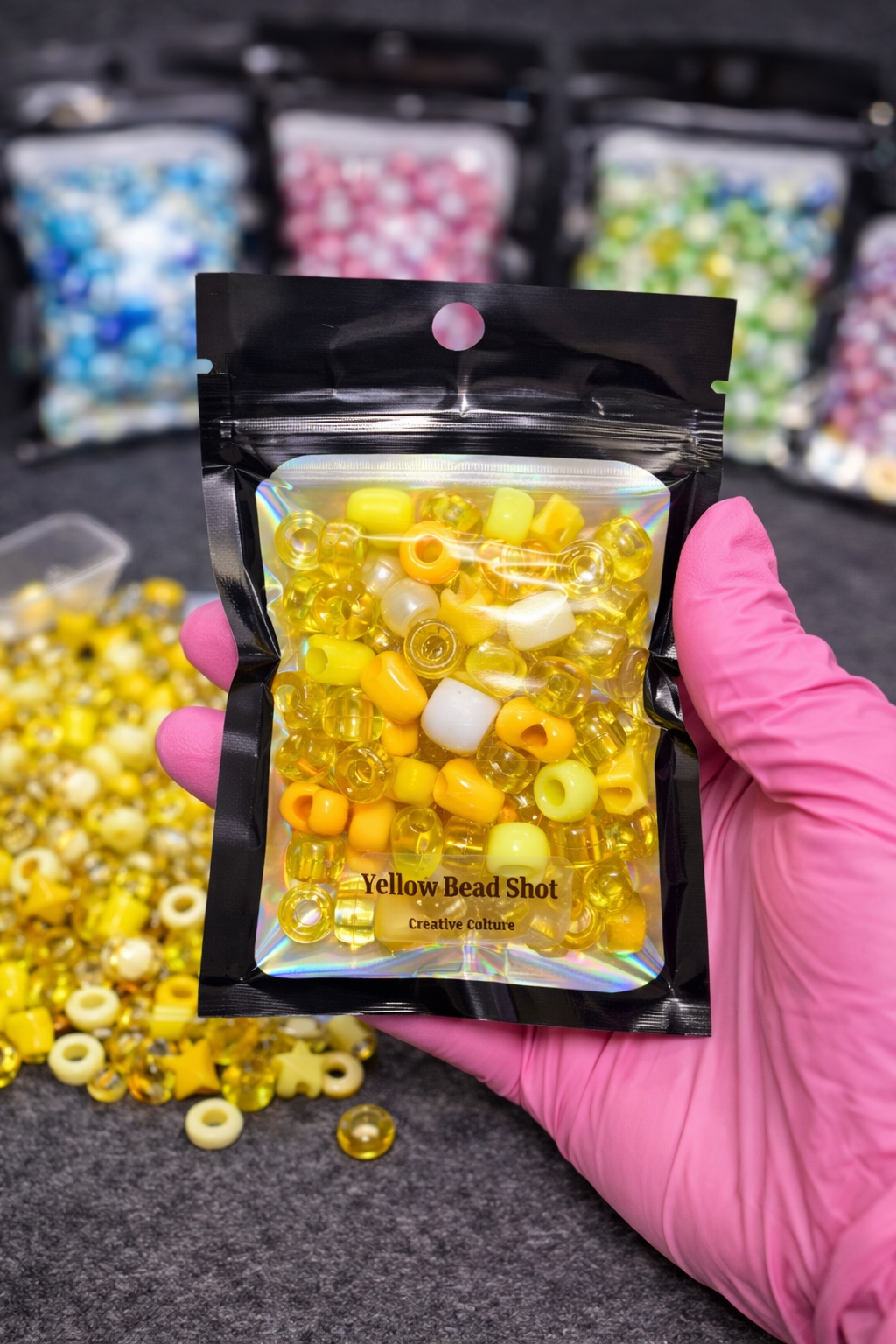 π Yellow Bead Shot β Bright Yellow Mix | Creative Culture
