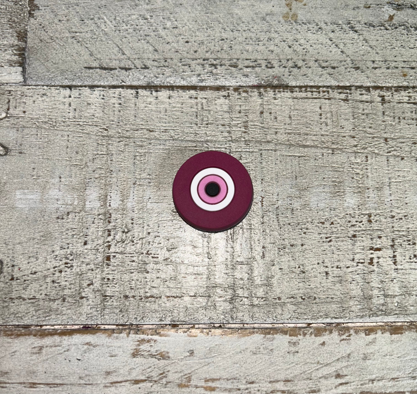 Burgundy Evil Eye Shoe Charm