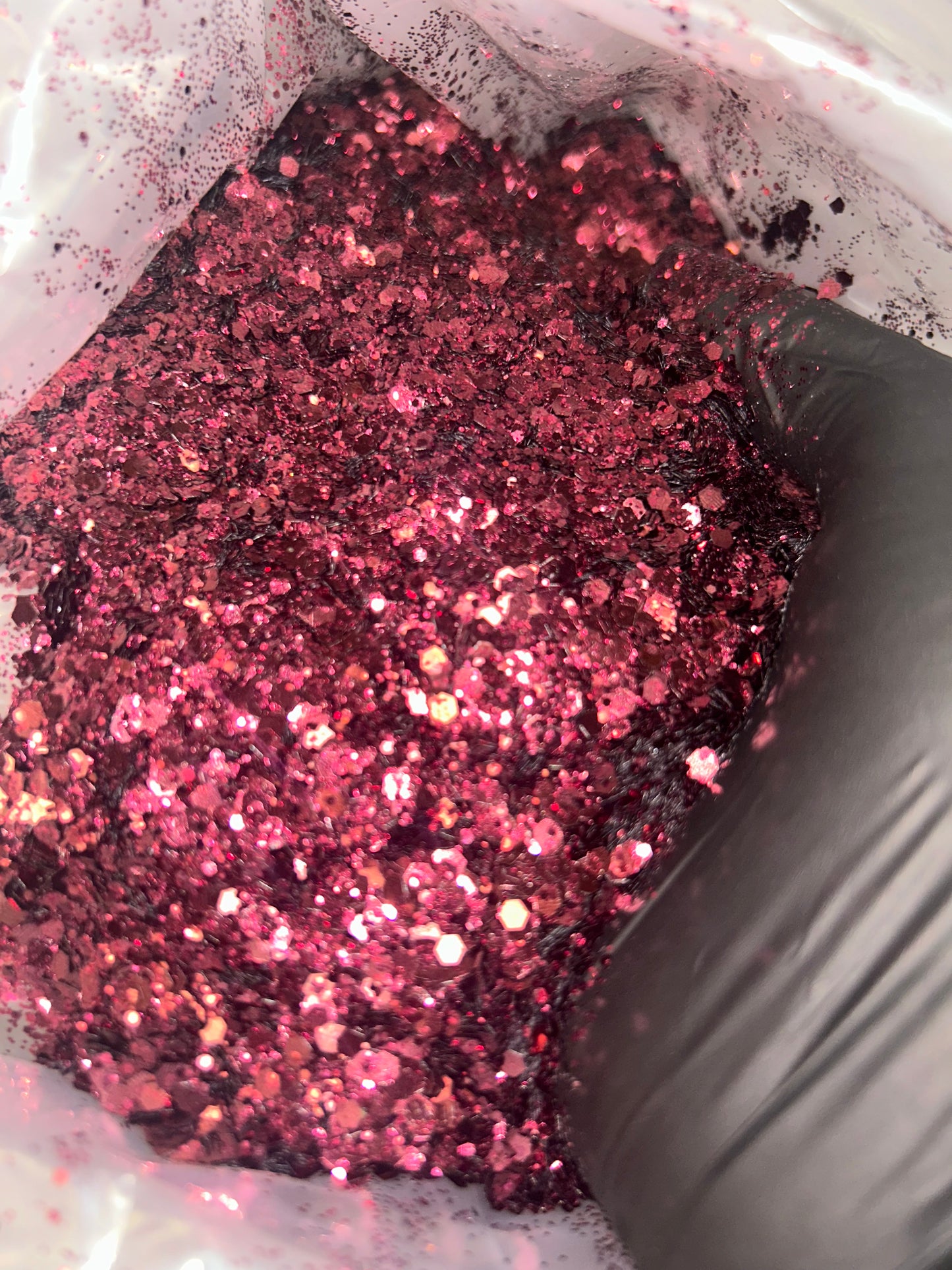 Burgundy Metallic Chunky Glitter