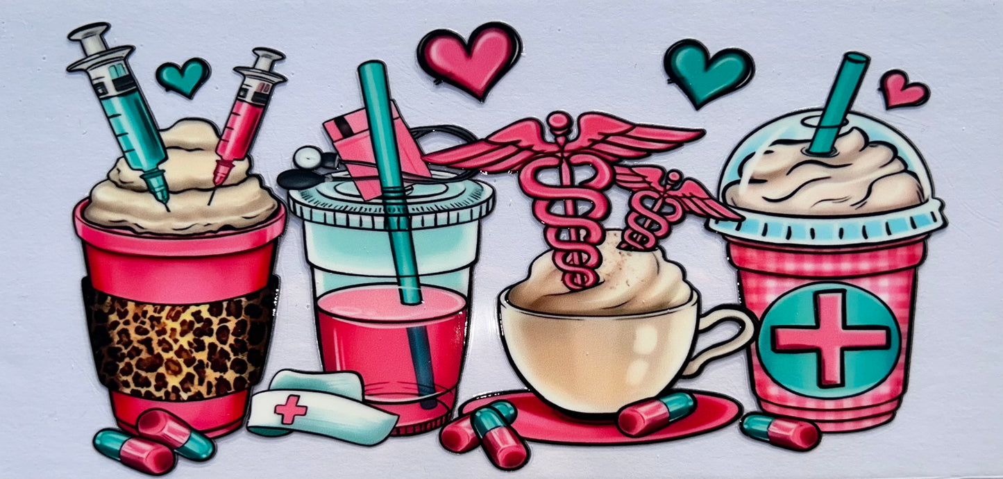 Nurse Fuel – Coffee Edition UV DTF Wrap