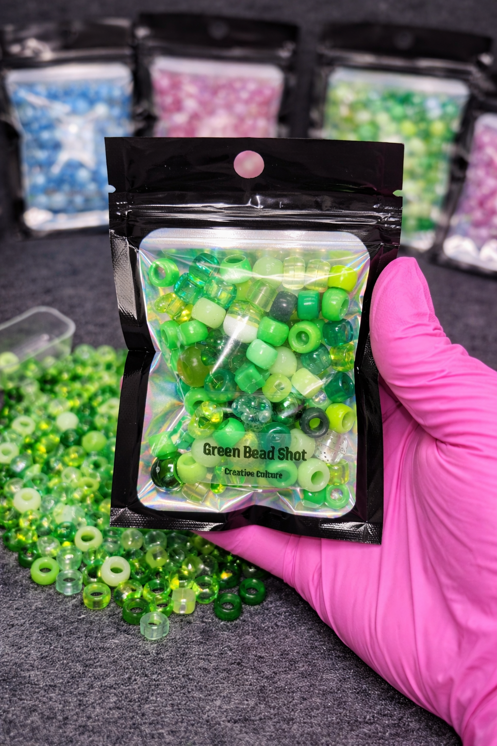 π Green Bead Shot β Green Mix | Creative Culture