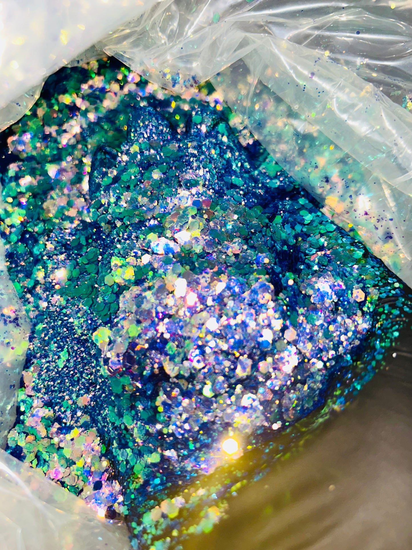 Blue Iridescent Chunky Glitter
