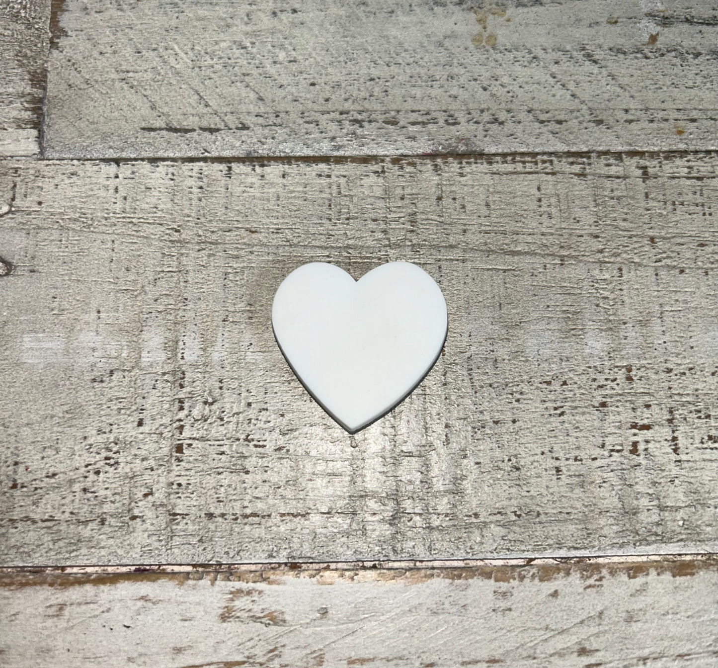 White Heart Shoe Charm