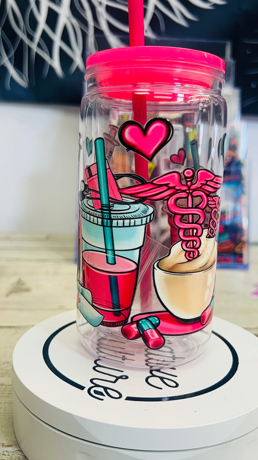 Nurse Fuel – Coffee Edition 16oz Double Wall Tumbler