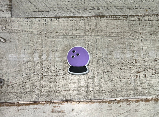 Purple Crystal Ball Shoe Charm