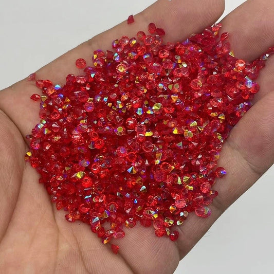 Red AB 3mm Pointback Crystals