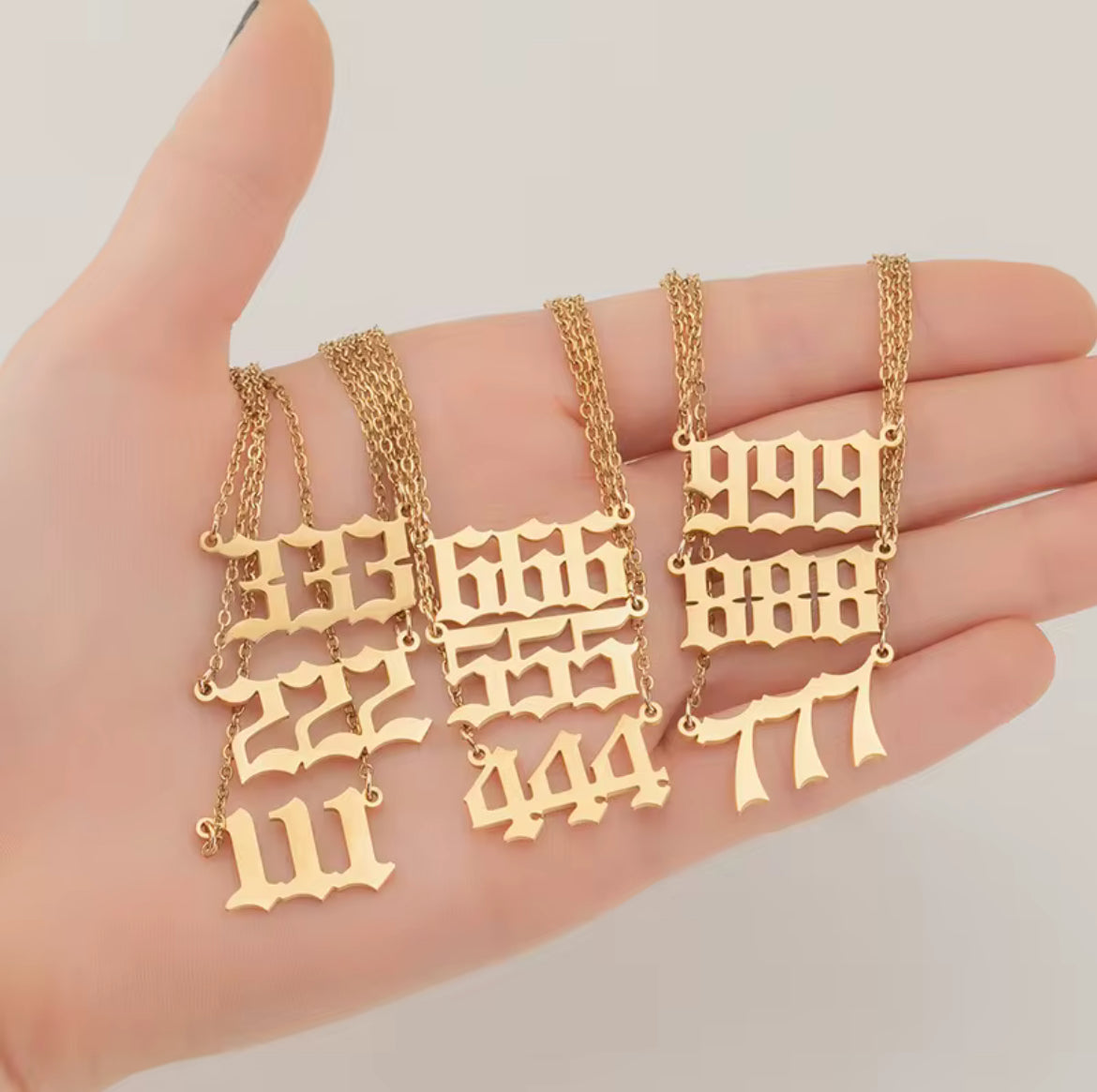 ✨ Angel Number Necklace | 111, 222, 333 & More
