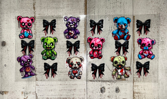 Bloody Bears & Bows UV DTF Wrap