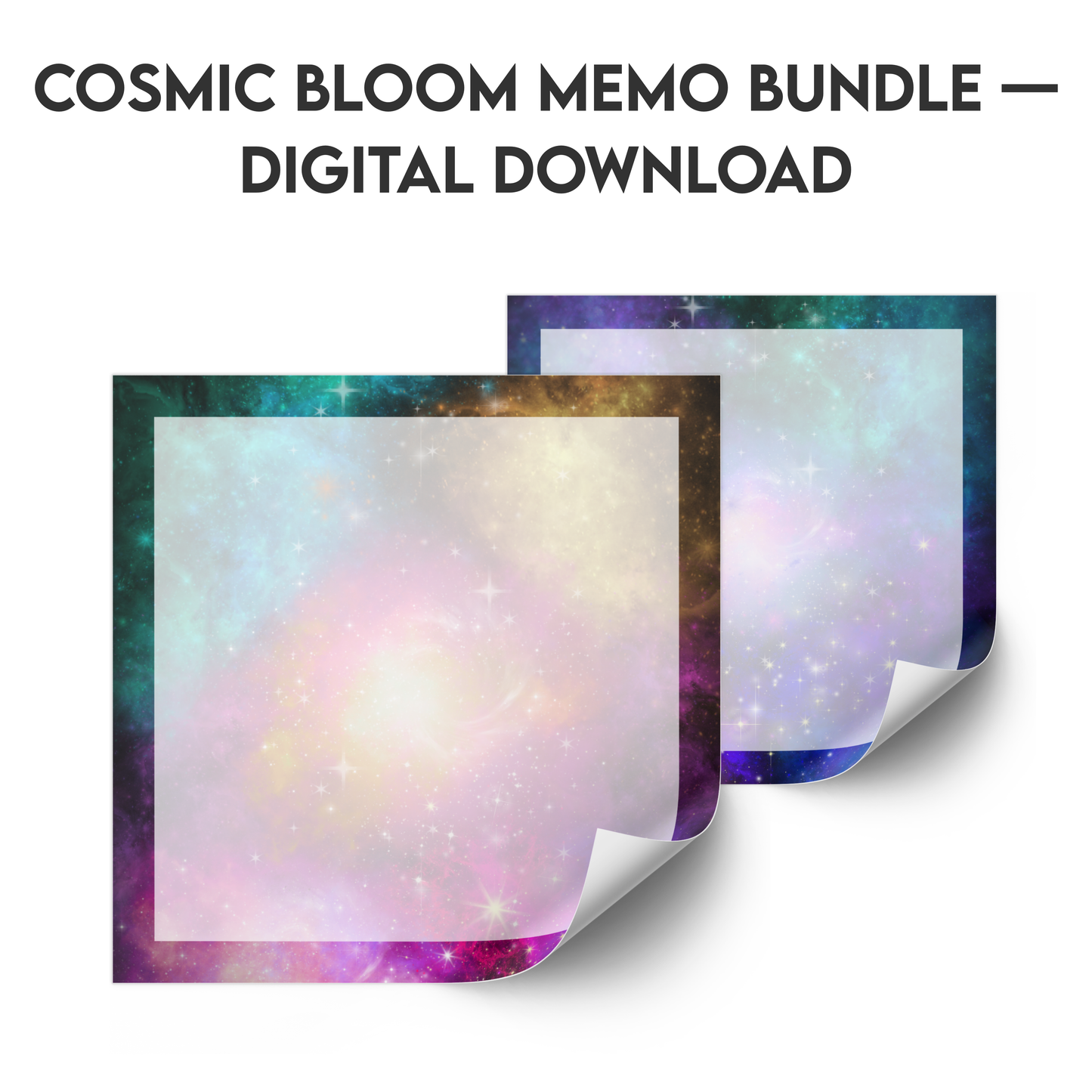 Cosmic Bloom Memo Bundle — Digital Download