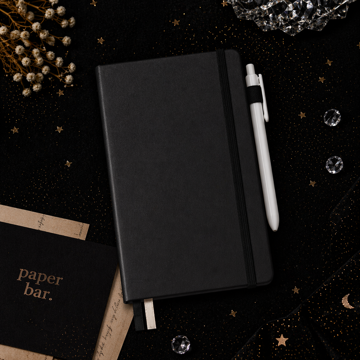 A5 Hardcover Journal Notebook – Elastic Closure + Pen Holder