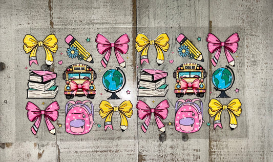 Back to School Bow UV DTF Wrap