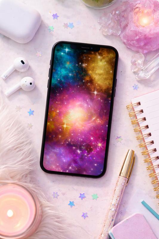Cosmic Bloom Wallpaper — Digital Download