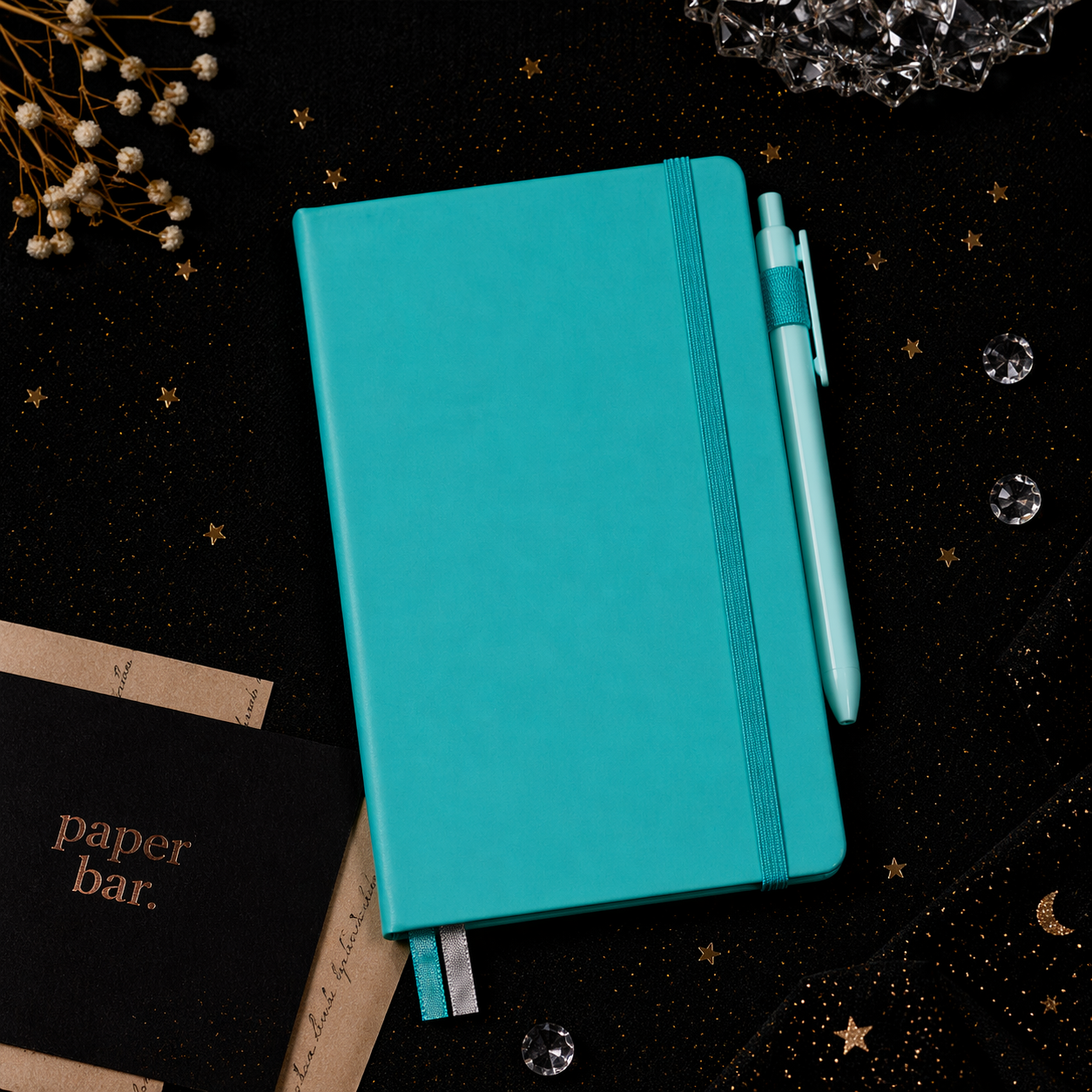 A5 Hardcover Journal Notebook – Elastic Closure + Pen Holder