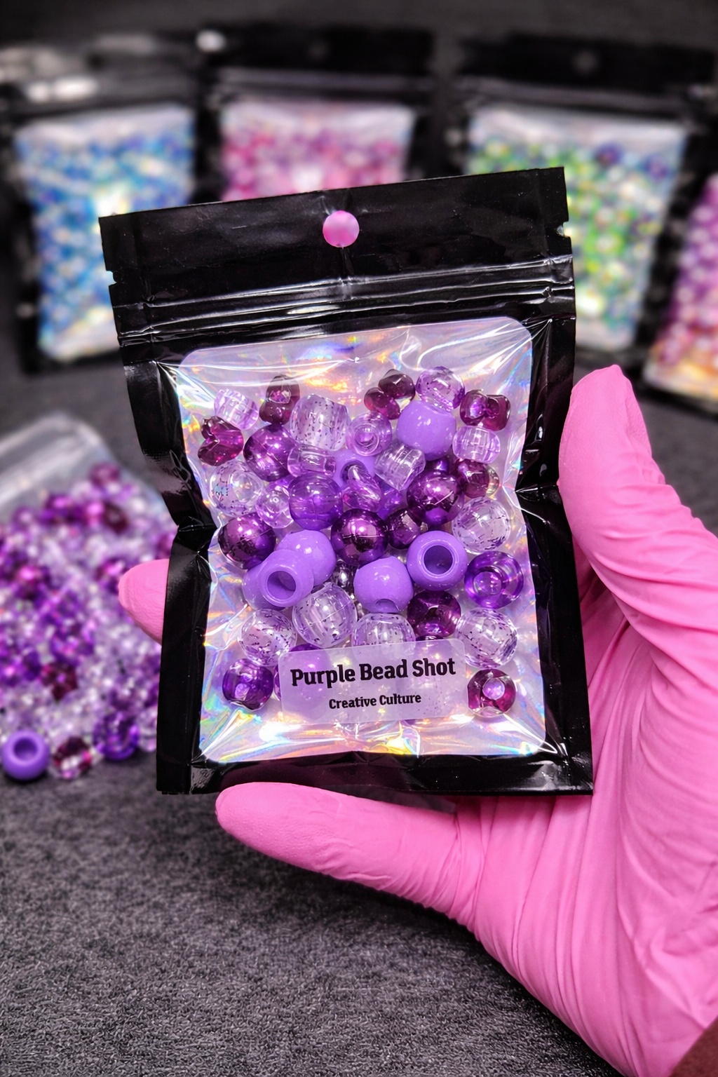 💜 Purple Bead Shot — Purple Mix | Creative Culture