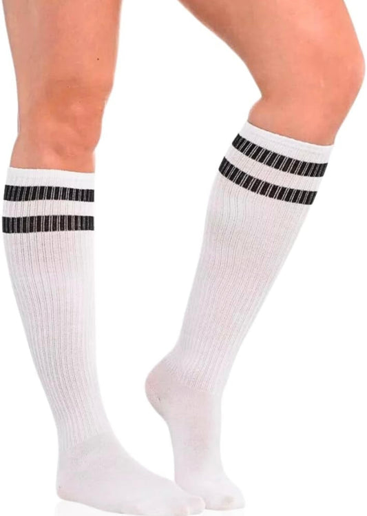 White & Black Knee High Socks