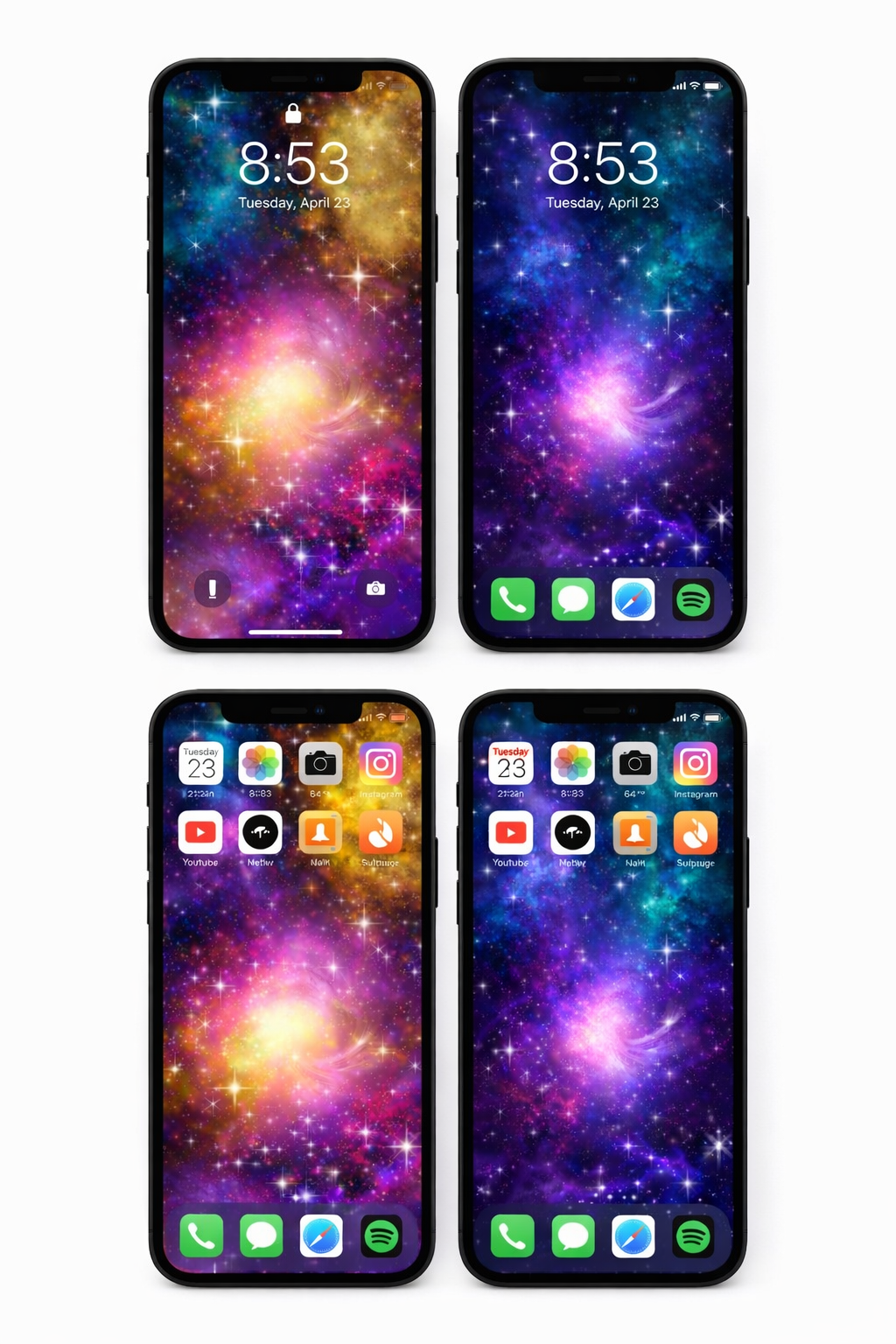 Cosmic Bloom Wallpaper Bundle — Digital Download