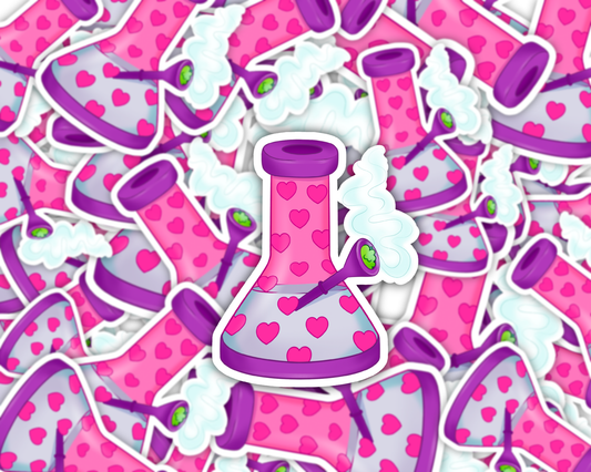 Bubblegum Love Bong Vinyl Sticker