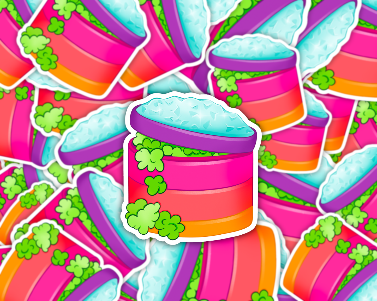 Nuggie Neon Jar Vinyl Sticker