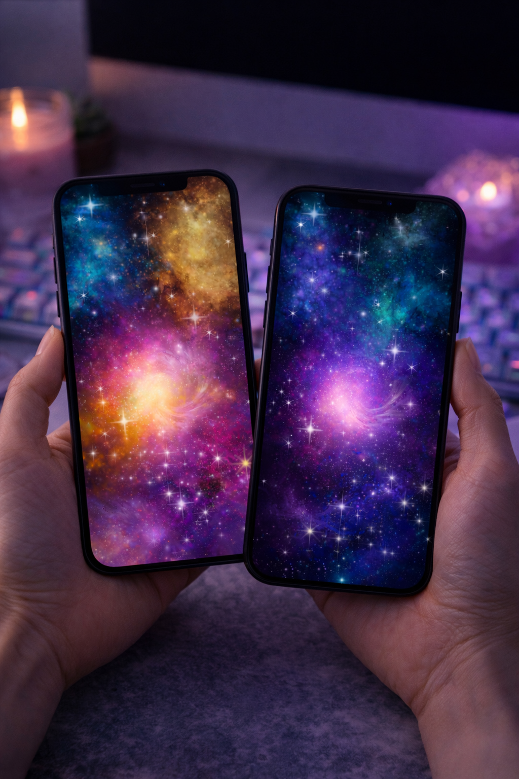 Cosmic Bloom Wallpaper Bundle — Digital Download