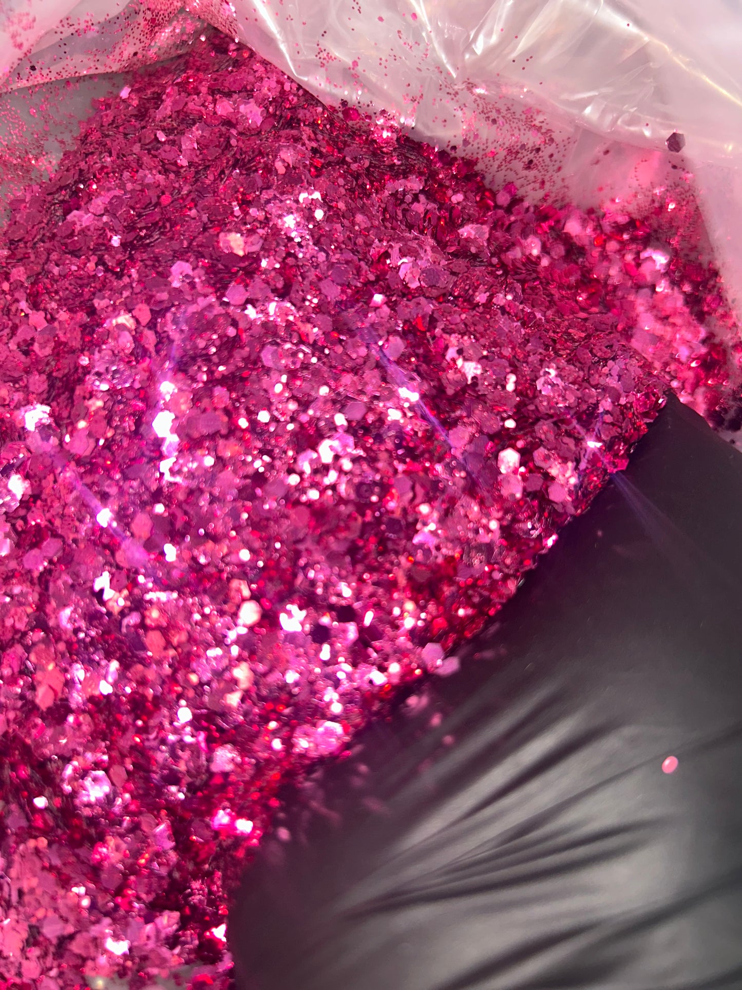 Peony Pink Metallic Chunky Glitter