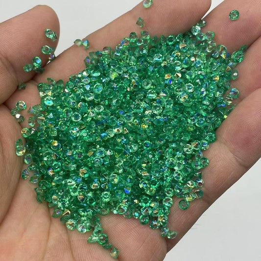 Emerald AB 3mm Pointback Crystals