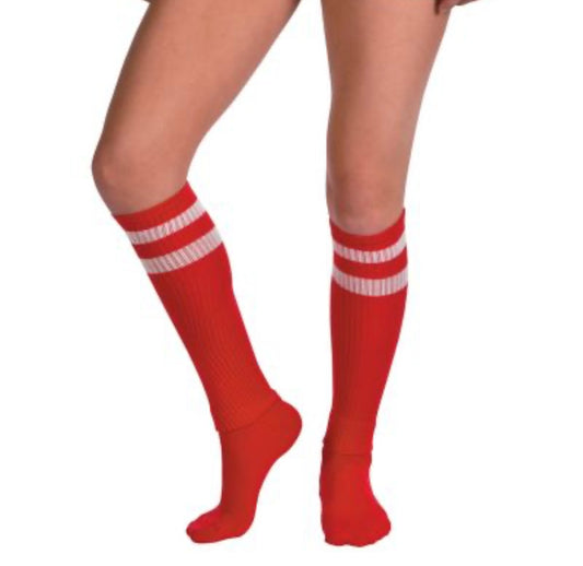 Red Knee High Socks