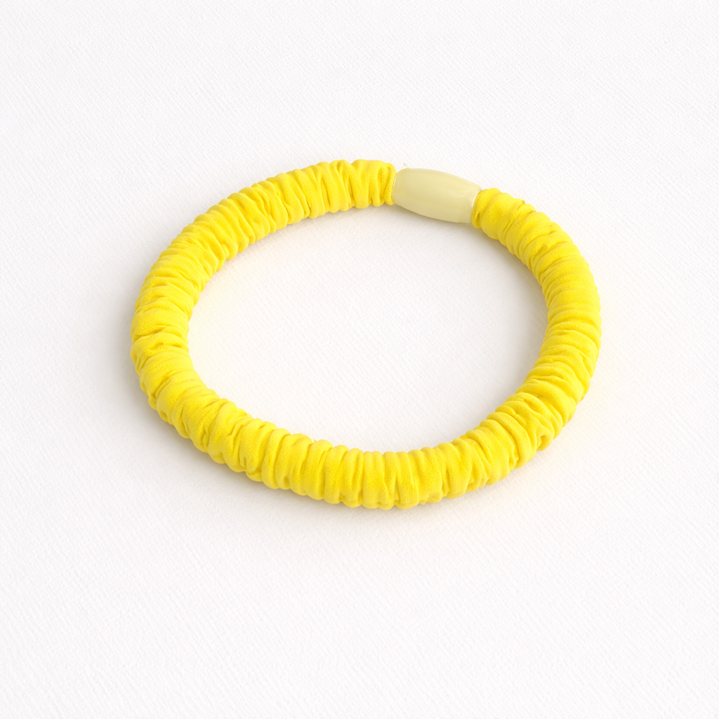 Slim Silk Scrunchie Hair Tie Bracelet – Soft Stretch Elastic