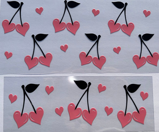Sweetheart Cherries – 2pc UV DTF Wrap