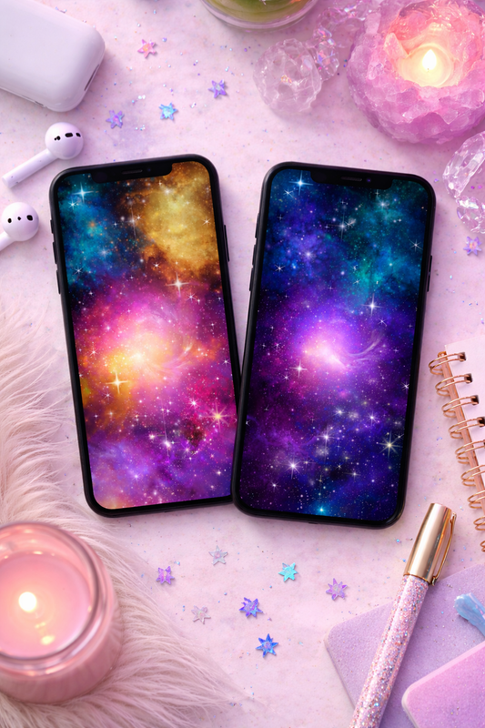 Cosmic Bloom Wallpaper Bundle — Digital Download