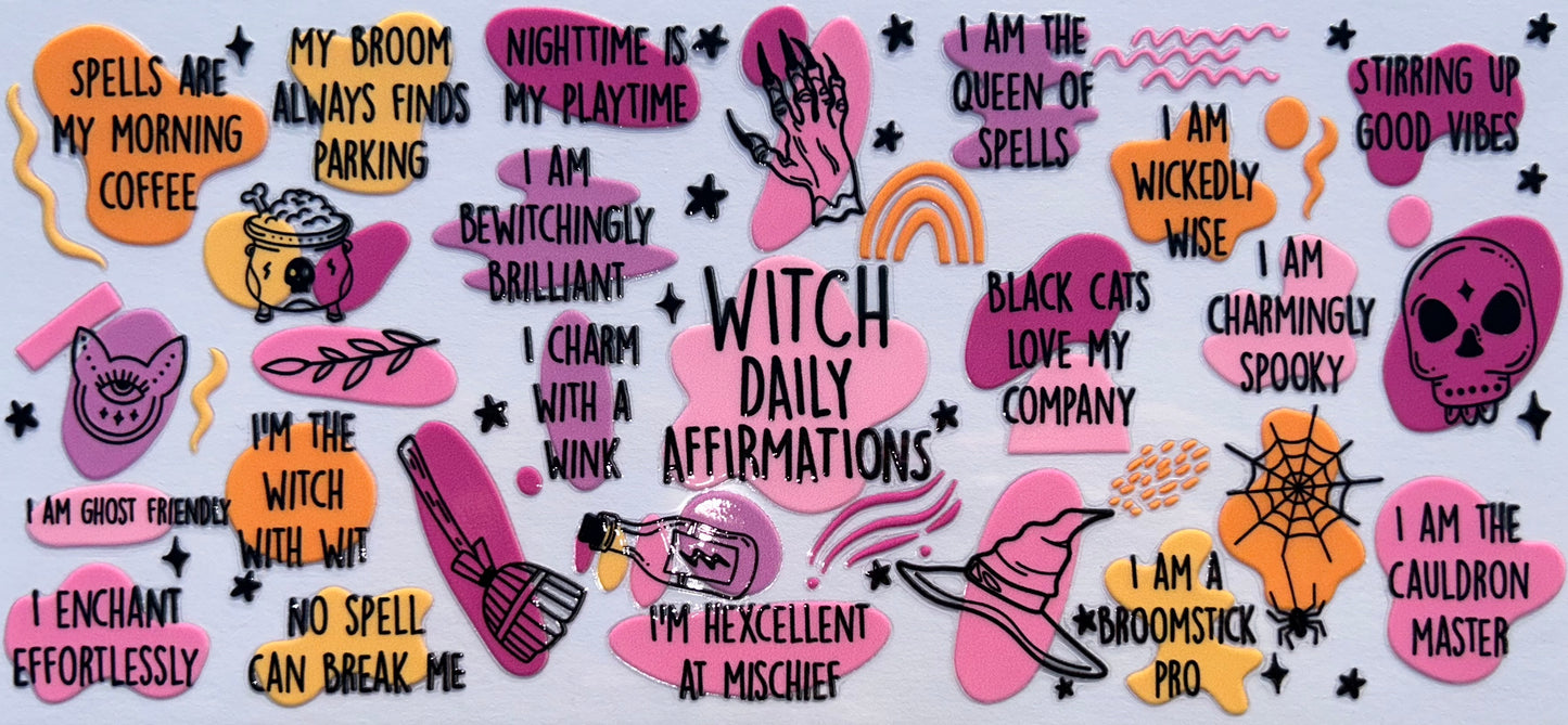 Witchy Daily Affirmations UV DTF Wrap