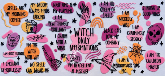 Witchy Daily Affirmations UV DTF Wrap
