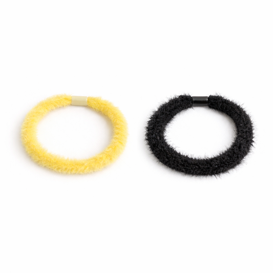 Plush Twist Hair Tie Bracelet – Soft Stretch Velvet Elastic