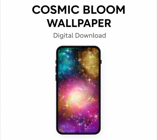 Cosmic Bloom Wallpaper — Digital Download