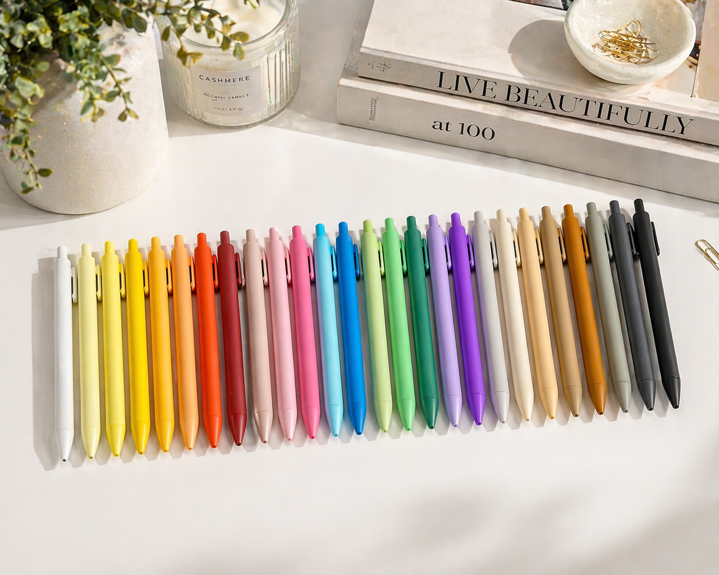 Matte Color Gel Pens — Black Ink (31 Colors)