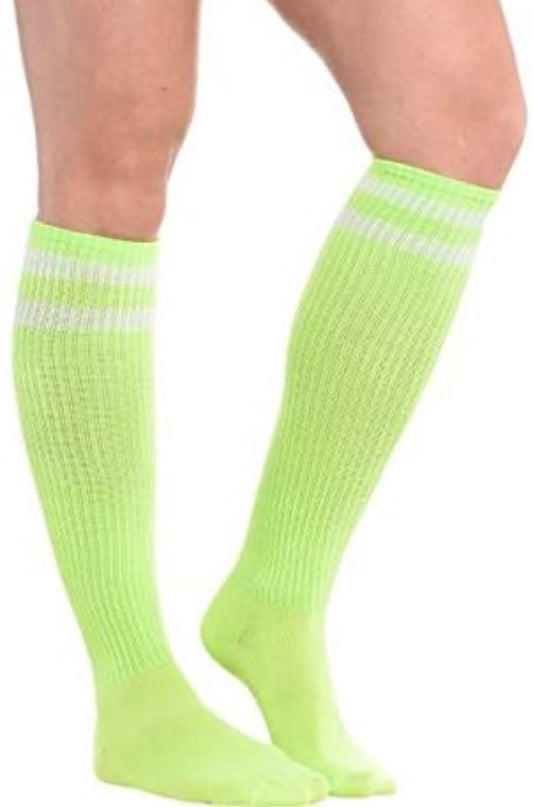 Neon Green Knee High Socks