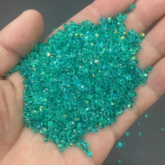 Blue Zircon AB 3mm Pointback Crystals