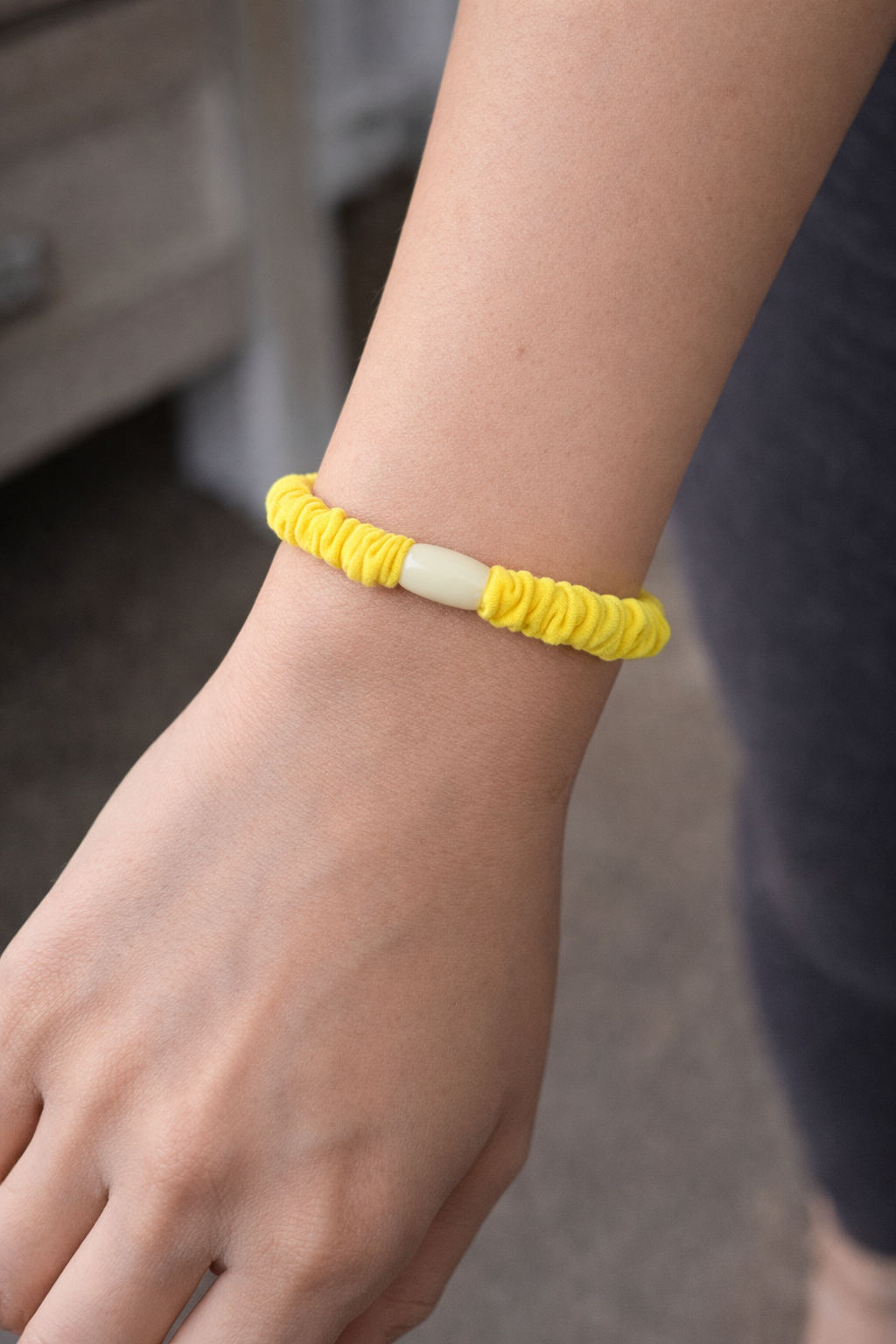 Slim Silk Scrunchie Hair Tie Bracelet – Soft Stretch Elastic