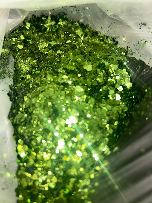 Green Metallic Chunky Glitter